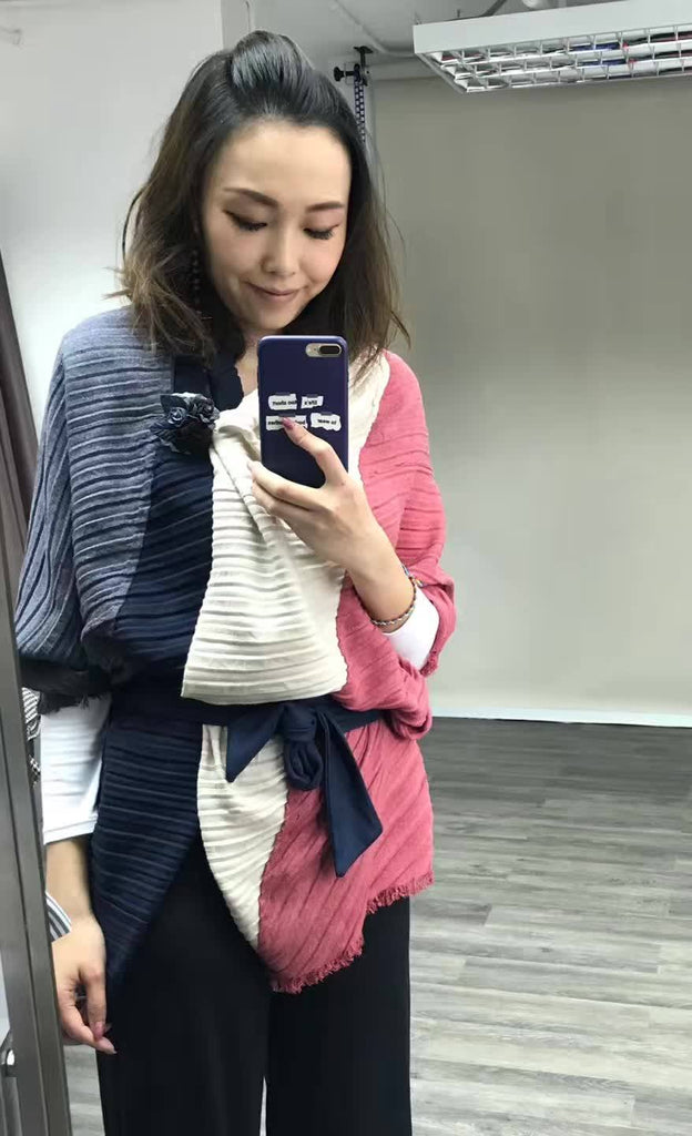 圍巾變上衣